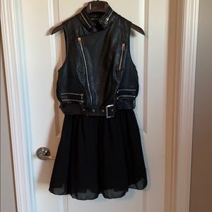 Moto style vest with skirt details